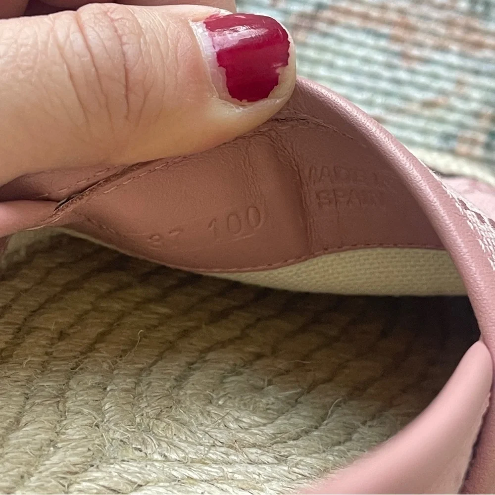 Gucci Pink‎ GG Logo Canvas Espadrilles